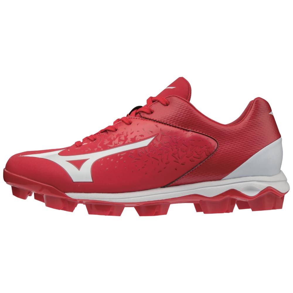 Zapatillas Beisbol Mizuno Select Nine TPU Bajas Molded Hombre Rojas/Blancas España ZEIT-19807